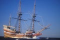 Mayflower II Replica on sea, Massachusetts Royalty Free Stock Photo