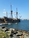 Mayflower 2 reproduction ship in Plymoth Massachusetts Royalty Free Stock Photo