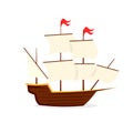 Mayflower ship icon Royalty Free Stock Photo