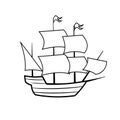 Mayflower ship outline icon Royalty Free Stock Photo