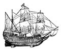 The Mayflower vintage illustration Royalty Free Stock Photo