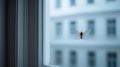 Mayfly landing on a window in the city Royalty Free Stock Photo