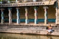 An elderly Indian pilgrim in Vaitheeswaran Koil