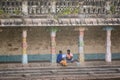 Two Indian men in a temple Royalty Free Stock Photo