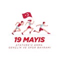 19 mayis Ataturk`u Anma Genclik ve Spor Bayrami Royalty Free Stock Photo