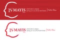 19 mayis Ataturk`u Anma, Genclik ve Spor Bayrami. Translation: Turkish national holiday, 19 may Commemoration Ataturk, Youth and S