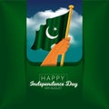 Vector illustration of Abstract Background for Pakistan Independence Day, 14th of August.