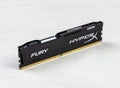 DIMM DDR 4 16 Gb Kingston HyperX Fury Memory RAM Module on grey background closeup Royalty Free Stock Photo