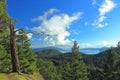 Mayne Island Panorama from Mount Parke, British Columbia, Canada Royalty Free Stock Photo