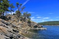 Mayne Island with Sandstone Cliffs at Saint John Point Regional Park, Gulf Islands, British Columbia