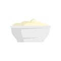 Mayonnaise bowl icon flat isolated vector Royalty Free Stock Photo