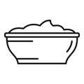 Mayonnaise bowl icon, outline style Royalty Free Stock Photo