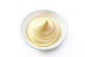 Mayonnaise in a dish isolated white background Royalty Free Stock Photo