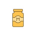 Mayonnaise jar vector icon symbol isolated on white background Royalty Free Stock Photo