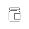 Mayonnaise jar vector icon symbol isolated on white background Royalty Free Stock Photo