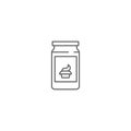 Mayonnaise jar vector icon symbol isolated on white background Royalty Free Stock Photo