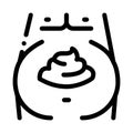 Mayonnaise obesity icon vector outline illustration