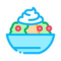 Mayonnaise salad icon vector outline illustration