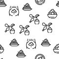 Mayonnaise Spice Sauce Seamless Pattern Vector