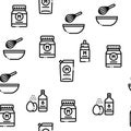 Mayonnaise Spice Sauce Seamless Pattern Vector