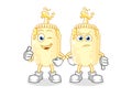 Mayonnaise thumbs up and thumbs down. cartoon mascot vector Royalty Free Stock Photo