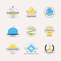 Mayonnaise Typography Label Badge Sign Set Concept. Vector