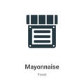 Mayonnaise vector icon on white background. Flat vector mayonnaise icon symbol sign from modern food collection for mobile concept