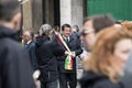 The mayor of Bergamo Giorgio Gori at the swearing-in ceremony of the cadets of the financial police