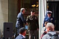 Mayor Bill de Blasio greeting Military high ranking officials