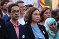 Mayor of Madrid Ada Colau at manifestation against terrorism