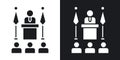 Mayor thin line vector icon set Royalty Free Stock Photo