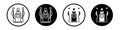 Mayor thin line vector icon set Royalty Free Stock Photo