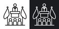 Mayor thin line vector icon set Royalty Free Stock Photo