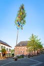 Maypole on the square of a german town