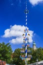 Maypole on Viktualienmarkt, Munich, Bavaria, Germany
