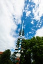 Maypole with white blue sky Royalty Free Stock Photo