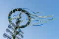 Maypole with wreath and ribbons Royalty Free Stock Photo