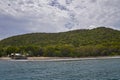 Mayreau, St Vincent and the Grenadines showing beaches and natural trash