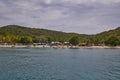 Mayreau, St Vincent and the Grenadines showing beaches and natural trash