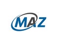 MAZ initial letter logo design, vector template Royalty Free Stock Photo