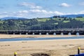 Maza bridge over the estuary of San Vicente de la Barquera, Cantabria, Spain Royalty Free Stock Photo