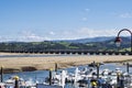 Maza bridge over the estuary of San Vicente de la Barquera, Cantabria, Spain Royalty Free Stock Photo