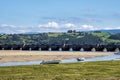 Maza bridge over the estuary of San Vicente de la Barquera, Cantabria, Spain Royalty Free Stock Photo