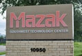 Mazak business sign in Houston, TX.