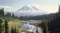 Mazama Ridge Mount Rainier National Park Royalty Free Stock Photo