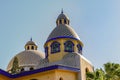 Moorish architecture of shopping mall along Paseo Claussen, Mazatlan, Mexico