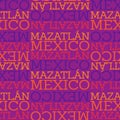 Mazatlan, Mexico seamless pattern