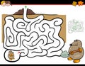 Maze activity with mole animal