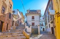 The maze of Albaicin neighborhood streets, Granada, Spain