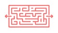 Maze with Arrow Path Finding Solution Vector, vector design Generative AI Royalty Free Stock Photo